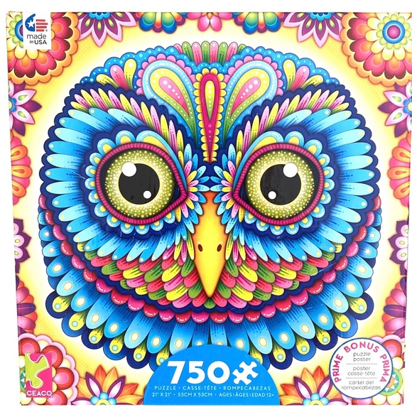 puzzles jigsaw lot 5 excellent condition museum butterfly owls dinosaurs animals - Picture 9 of 10